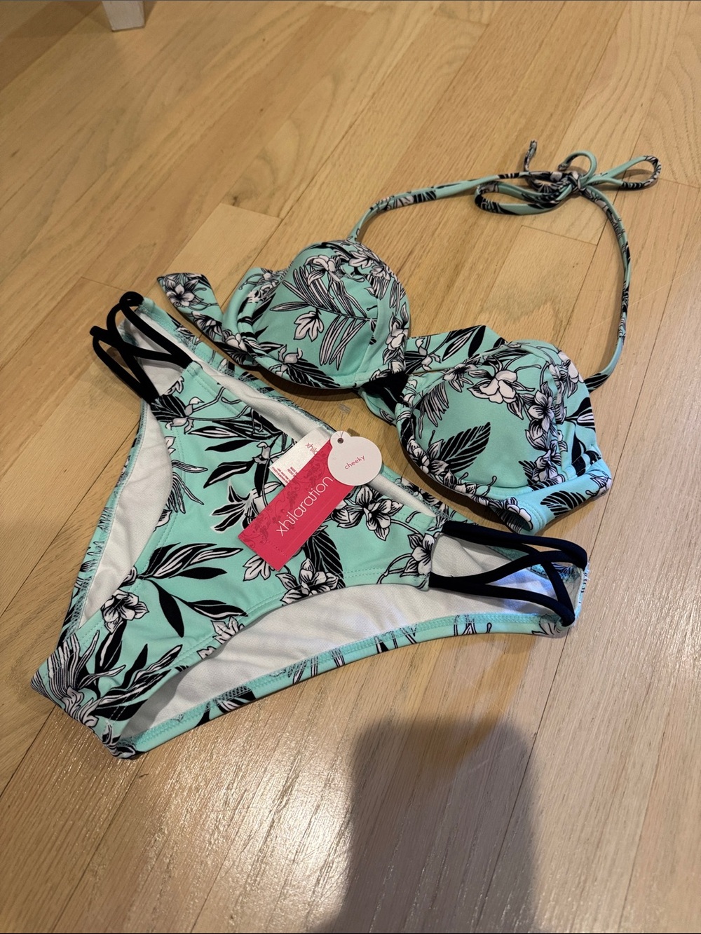 Xhilaration Mint Floral Bikini